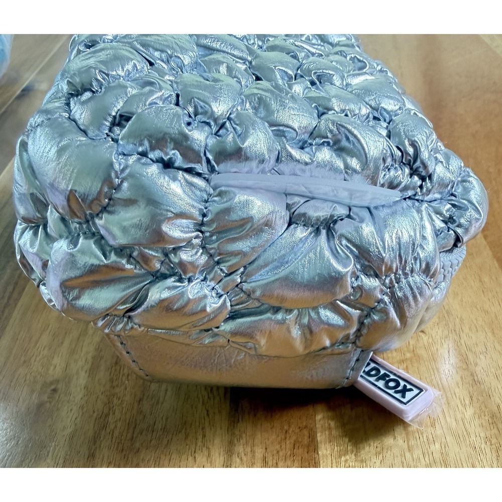 Wildfox Argent Silver Quilted Floral Puffy Fanny Pack Belt Bag Sling NWT - Picture 6 of 15